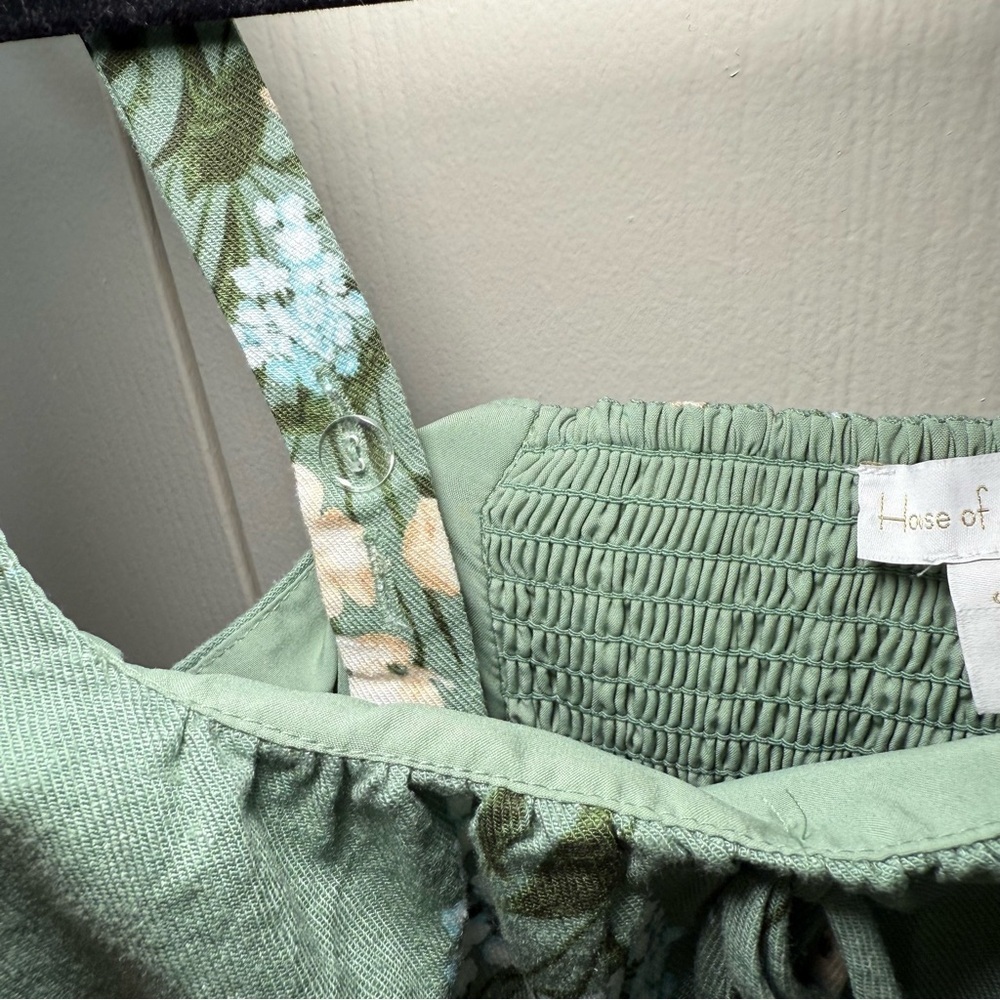 House of Harlow 1960 Midi Green Floral Dress - Picture 6 of 8